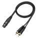 QIANRENON XLR Female to Dual RCA Male Stereo Splitter Cable 3 Pi ¹͢