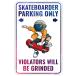 [ параллель импортные товары ]Venicor Skateboard Sign Decor 9 x 14 Inches Aluminum Skate