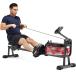 Sunny Health & Fitness Hydro Compact Water Rowing Machine with 6-