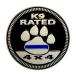 ���¹�͢���ʡ�Badge Glow All Metal K9 Thin Blue Line Rated 4X4 Automotive Badg