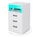 [ параллель импортные товары ]Karl home White Nightstand with Wireless Charging Station LED Be