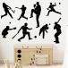 [ параллель импортные товары ]WOYINIS Removable Baseball Player Silhouette Wall Decals Base Ba