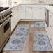 WOBUBU Kitchen Rugs Sets of 3 Washable Kitchen Mats for Floor 3  ¹͢