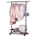 MISSLO 2 Shelves Clothing Racks for Hanging Clothes Rolling Garm ¹͢