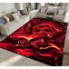 Red Flame Area Rug,3x5ft,3D Wave Swirl Neon Colorful Gradient No ¹͢