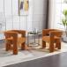 PEIHONGET Accent Barrel Chair Set of 2, Fabric Accent Chairs Din ¹͢
