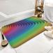 Psychedelic Color Wave Futuristic Style Radiant Art Bathroom Rug ¹͢