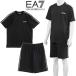  Emporio Armani EA7 выставить футболка тренировочный шорты Logo линия Logo Series 7M001476/7M001481-AF10375-UC001 черный мужской 