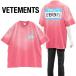 ȥ VETEMENTS T My Name Is Vetements Faded T-shirt UE63TR640P-1200-FADED_PINK