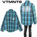 bi tea M en tea esVTMNTS down shirt jacket VL12SH200N-5034-BLUE CHECK
