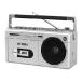 Victrola VBB-25-SLV Mini Bluetooth boom box cassette player recorder Am/FM with radio silver 