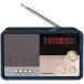 Crosley CR3036D-NV Tribute Vintage AM/FM Bluetooth Radio, Navy