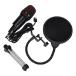 USB Microphone, Condenser Pc Microphone Computer Cardioid Mic Studio Mic Streaming Microphone with Tripod and Pop Filter for Podcasting Vocal Recordin