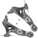 Detroit Axle - Complete Front Lower Control Arms w/Ball Joints Replacement for 2004-2010 Toyota Sienna - 2pc Set