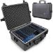 CASEMATIX Waterproof Audio Mixer Case Compatible with Yamaha MG12XU 12 Channel Mixing Console - Hard Shell Protective Case with Foam Fits Mixers up to