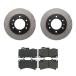 AUTO DN 3X Front Disc Brake Rotors and Pads Replacement Brake and Rotor For Hummer H3 2006 2007 2008 2009 2010 For Hummer H3T 2009 2010