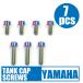 64 titanium alloy made tanker cap bolt Yamaha 7 hole roasting color Rainbow TZR250 R1-Z SRX400/600 XJR400 TRX850 XJR1200/1300 YZF-R6/R1