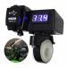  мотоцикл USB источник питания зарядное устройство USB2 порт вольтметр DC12V водонепроницаемый 3.1A 5V двойной USB мопед скутер Serow чёрный черный 