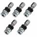  all-purpose aluminium air valve 5 pcs set Short size automobile car wheel for 4ps.@+ spare 1 pcs air exchange valve(bulb) silver silver 