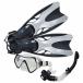  воздуховод "snorkel" комплект мужской L/XL размер 26-28.5cm воздуховод "snorkel" ласты подводное плавание комплект защитные очки подводный защитные очки филе черный / чёрный 