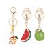 FRUIT драгоценности фрукты брелок для ключа orange lime яблоко зеленый Apple арбуз Gold 