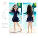  Kids школьный купальник девочка One-piece купальный костюм детский все в одном комплект ученик начальной школы купальный костюм короткий рукав Junior женщина . женщина ребенок 