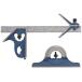 [ параллель импортные товары ] Fowler 52-385-012 Steel Combination Square Set Includes with Baked Blue Enamel Finish, 4R Graduation Interval, 12 Length by Fowler