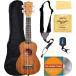 Kala KA-15S Satin Mahogany Soprano Ukulele Bundle with Gig Bag, Tuner, Strap, Fender Play, Austin Bazaar Instructional DVD, and Polishing Cloth