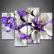 ���¹�͢���ʡ� (12x26inchx2Panel,12x35inchx2Panel) - Wall art painting Bunch Of Flowers In White And Dark Purple Wall Art Painting Pictures Print On
