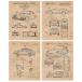 [ параллель импортные товары ] Vintage 911 Auto Patent Prints, 4 (8x10) Unframed Photos, Wall Art Decor Gifts Under 20 for Home Office Garage Shop Man Cave College