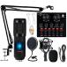 [ параллель импортные товары ] Podcast Equipment Bundle, BM-800 Mic Kit with Live Sound Card, Adjustable Mic Suspension Scissor Arm, Metal Shock Mount and