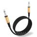 Augioth Guitar Cable 3 ft, Stage Electric Instrument Bass Cable AMP Cord 1/4 Straight to Straight Black