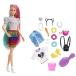 ¹͢ʡ Barbie Leopard Rainbow Hair Doll (Blonde)Color-change Hair Feature, 16 Hair  Fashion Accessories Brush, Fashion Tops, Cat Ears