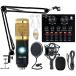 [ параллель импортные товары ] Podcast Equipment Bundle, BM-800 Recording Studio Package with Voice Changer, Live Sound Card - Audio Interface for Laptop Computer