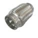 Heavy Duty Double Braided Stainless Steel Exhaust Flex Pipe with 2.25" ID / 6" Braided Length / 6" Overal Length, 2.25x6x6