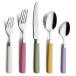 ANNOVA 20 Pieces Stainless Steel Flatware/Cutlery Set - Color Handles - 4 x Dinner Forks, 4 x Salad Forks, 4 x Dinner Knives, 4 x Dinner Spoons, 4 x D