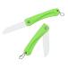 YAODHAOD Folding Knife,Folding Vegetable Fruit Ceramic Knife Handy Perfect for Picnics,Camping - 5 colors optional (Green)