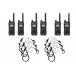 Motorola T460 Two Way Radio 6-Pack Walkie Talkies with 6 PTT Curl Earpieces