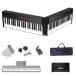 [ параллель импортные товары ] Longeye Foldable Piano Keyboard 88 Key Folding Piano Portable Electric Keyboard Semi Weighted Digital Piano for Beginners with