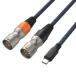 [ параллель импортные товары ] HUALEU USB C - двойной XLR мужской аудио кабель,USB C - 2 XLR мужской 32 bit /384Khz стерео аудио кабель, мобильный телефон USB c подключение 