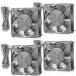 ¹͢ʡ Glooglitter 4 Pack 120V AC Fans Muffin Fan 120mm Waterproof18W 2850RPM 90CFM Life 50000 Hours Small Cooling Ventilation Exhaust
