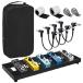 [ параллель импортные товары ] GOGHOST Small Guitar Pedal Board, 15x5.7x1.18", Aluminum Alloy Black Effects PedalBoard with 4 pcs 6 inch Guitar Pedal Cable, Carrying