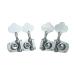 ¹͢ʡ Guyker Bass Machine Head (2R + 2L) - 1:21 Ratio Gear Open Frame Tuners Tuning Key Pegs Replacement for Electric Jazz Guitar Bass or