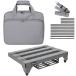 [ параллель импортные товары ] GOKKO Aluminum Alloy Guitar Pedal Board 13.8" x 11" Pedalboard with Power Supply Bracket, Includes Carry Bag & Mounting Tapes (Gray, G