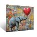 ���¹�͢���ʡ� Banksy Elephant Canvas Wall Art for Living Room Bedroom Bathroom Office,Elephants Pictures Street Graffiti Wall Decor Pop Print Paintin