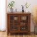  шкаф обе открытие стекло дверь натуральное дерево этнический style Timber ширина 80cm ( living место хранения буфет место хранения кухня полка витрины конечный продукт )