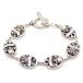 JUSTIN DAVIS Justin Davis двойной Spirit Skull Crown браслет серебряный 925/ прозрачный Stone [... ломбард ]