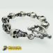 [ серебряный 925 Skull браслет ] каркас череп bo-n цельный SV925 примерно 23cm примерно 94.0g мужской аксессуары б/у 26-51-3