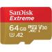 ���K�i ���� SanDisk 64GB Extreme �}�C�N��SD�J�[�h SDSQXA2-064G-GN6MN U3 V30 A1 �N���X �Ǎ� 160MB ���� 90MB ���s�A���i micro �T���f�B�X�N UHS �X�C�b�`