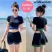  купальный костюм женский короткий рукав верх и низ в комплекте юбка body type покрытие спортивный симпатичный большой размер пляж одежда плавание одежда Valentine экспонирование запись . ученик неполной средней школы ученик старшей школы 